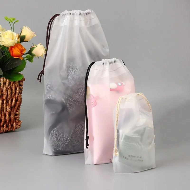 

Transparent EVA Women Cosmetic Bag Travel Drawstring Swimming Waterproof Makeup Bag Beauty Case Tote Bath Wash Bags Handbag