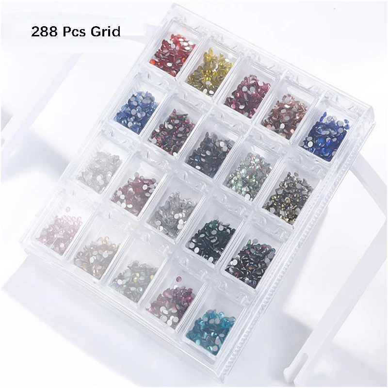 Colori misti AB crystal flat back strass diamond gem 3D glitter nail art decorazione per accessori per unghie