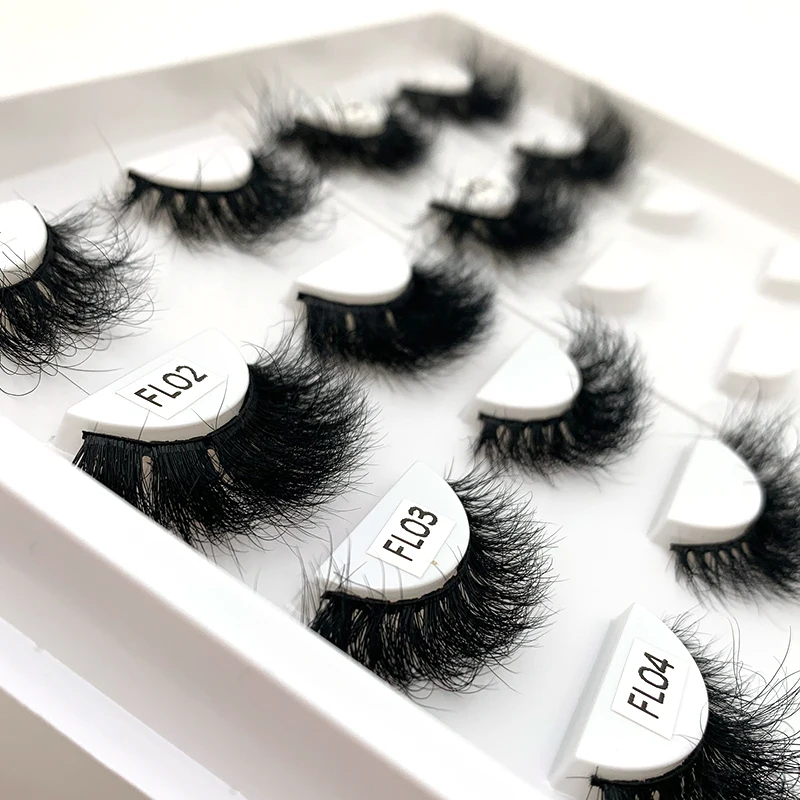 Mikiwi FL 18-22mm Fluffy Lashes 10/20/30/50/100 Pairs 100% Handmade Messy Wholesale 3d Mink Make up Lashes Dramatic Eyelashes