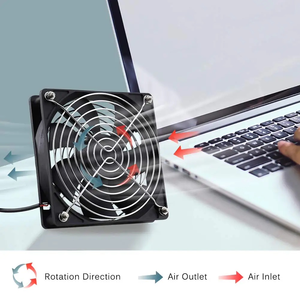 GDSTIME-ventiladores USB duales de 40mm, 50mm, 60mm, 80mm, 92mm, 120mm, 140mm, CC de 5V con Cable USB 2 en 1 para refrigeración DVR de receptor AV