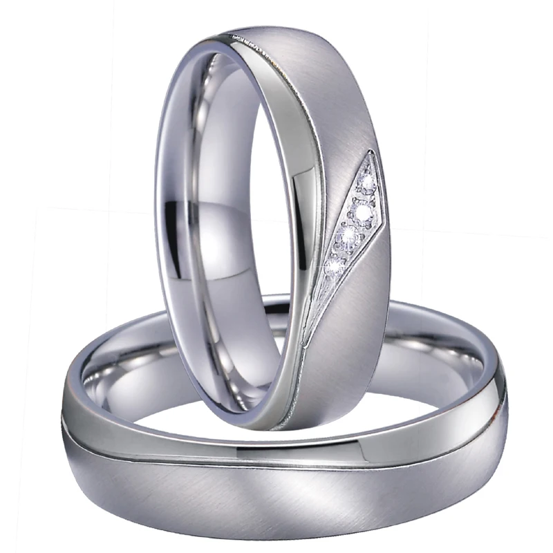 High Quality no fade no rust wedding rings for men and women lovers alliance titanium jewelry promise rings for couples