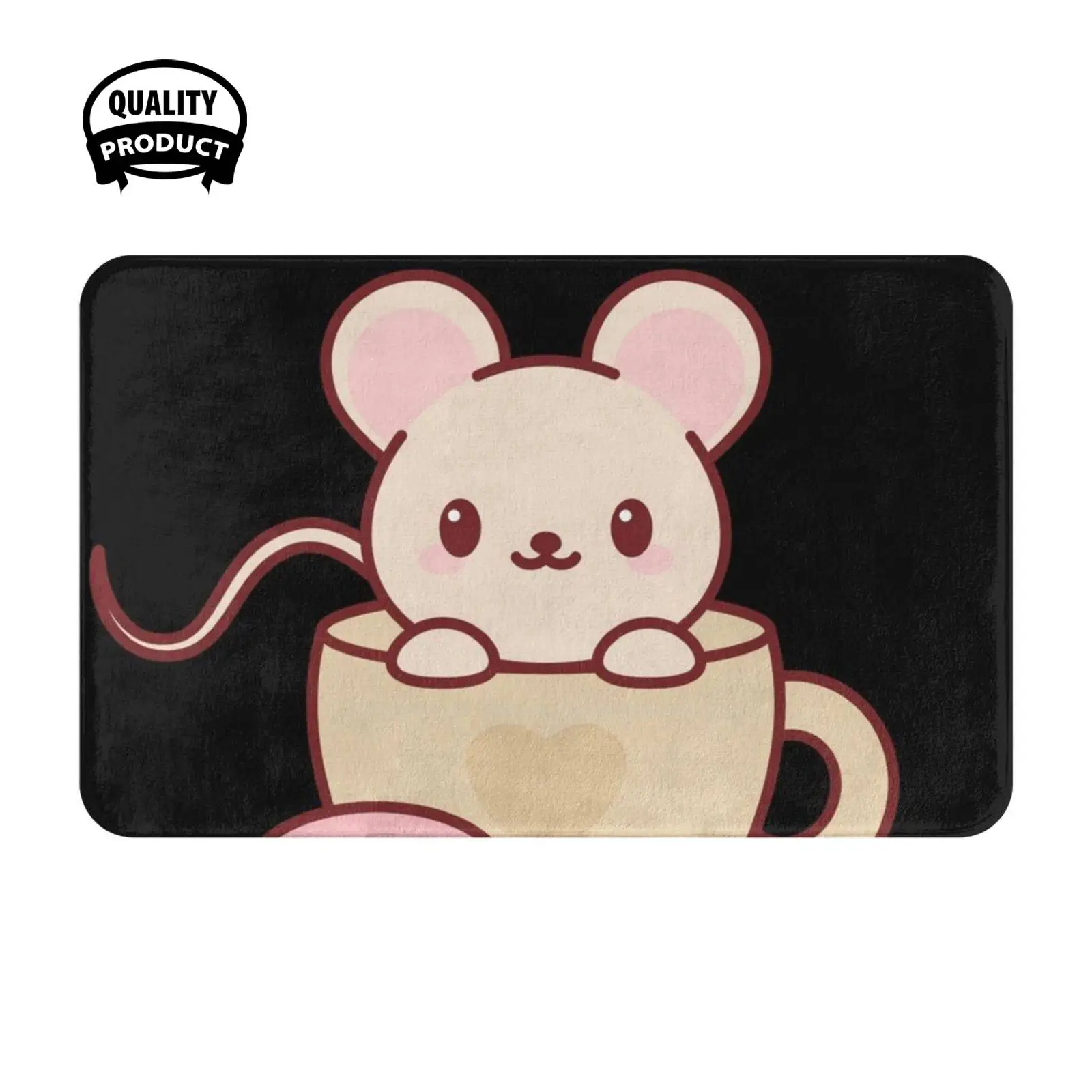 Feelgood Mouse Soft Cushion Home Carpet Door Mat Car Rug Feelsgoodman Small Mouse Mice Rodent Tiny Cute Animal Wildlife Fauna