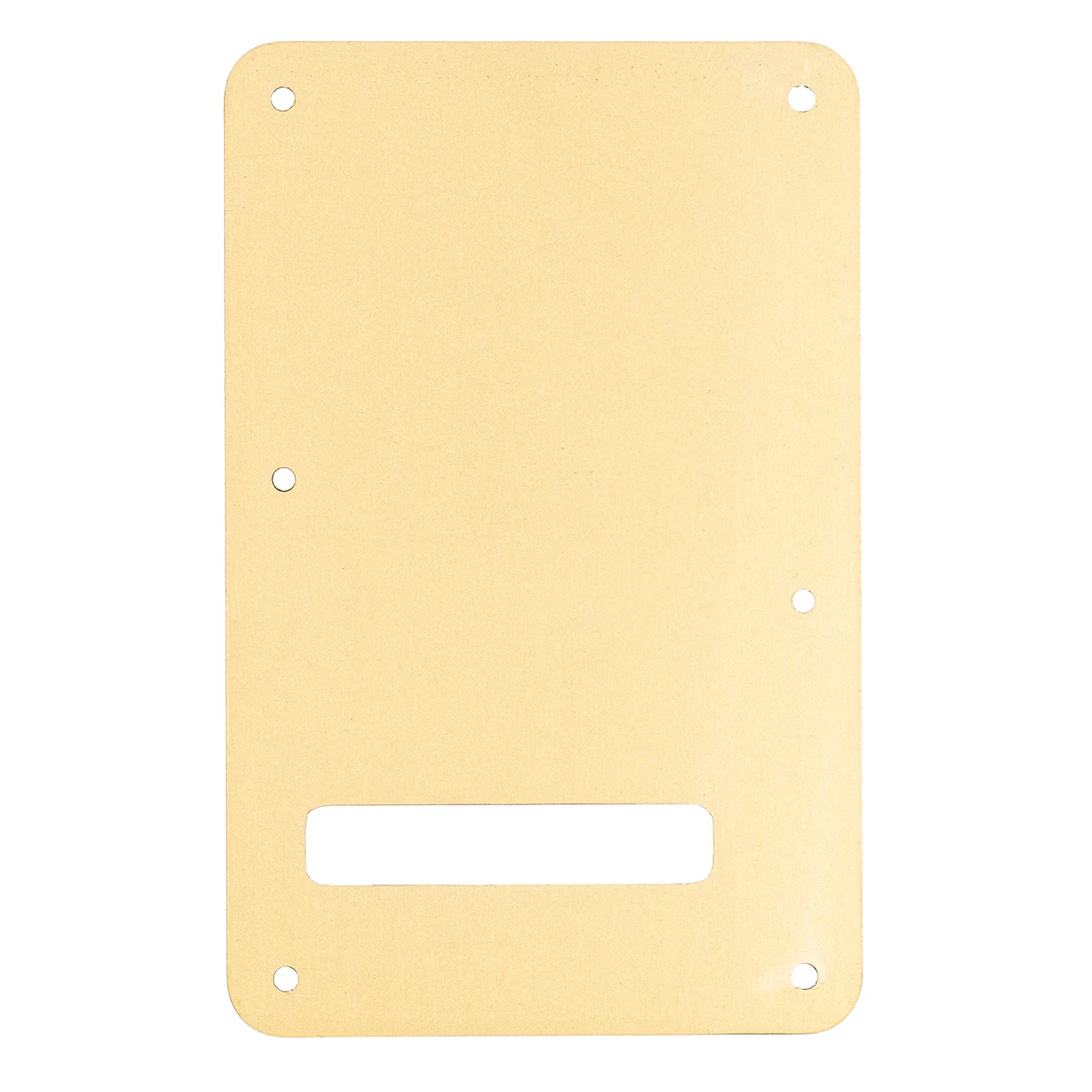 Musiclily Pro 6-Hole Aluminum ST Guitar Back Plate Tremolo Cover for Fender UAS/Mexico Standard ST Guitar, Gold Anodized