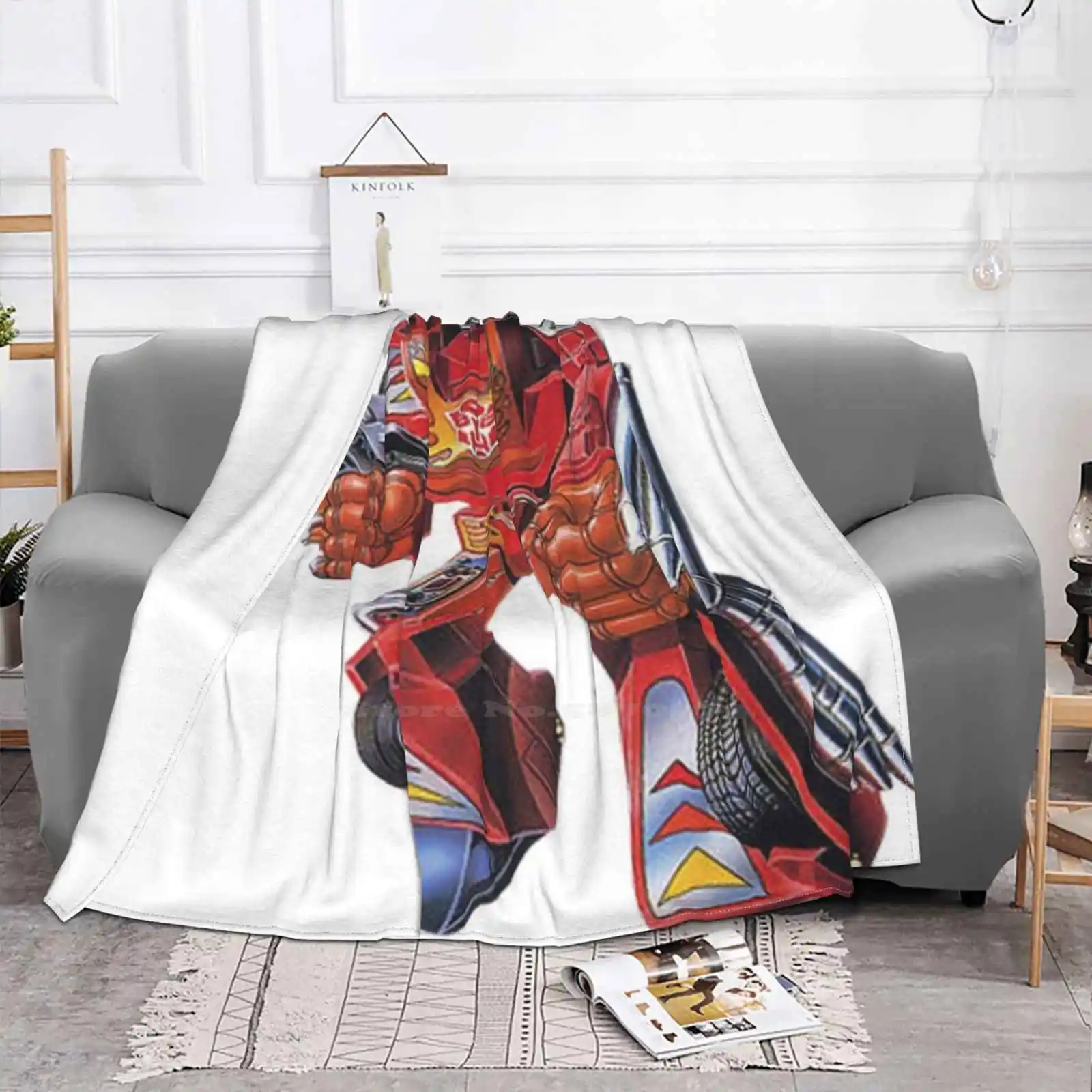 Hot Rod Autobot Creative Design Comfortable Flannel Blanket Hot Rod Hotrod G1 Cartoon 80s Tv Robots Decepticon Jets Autobots