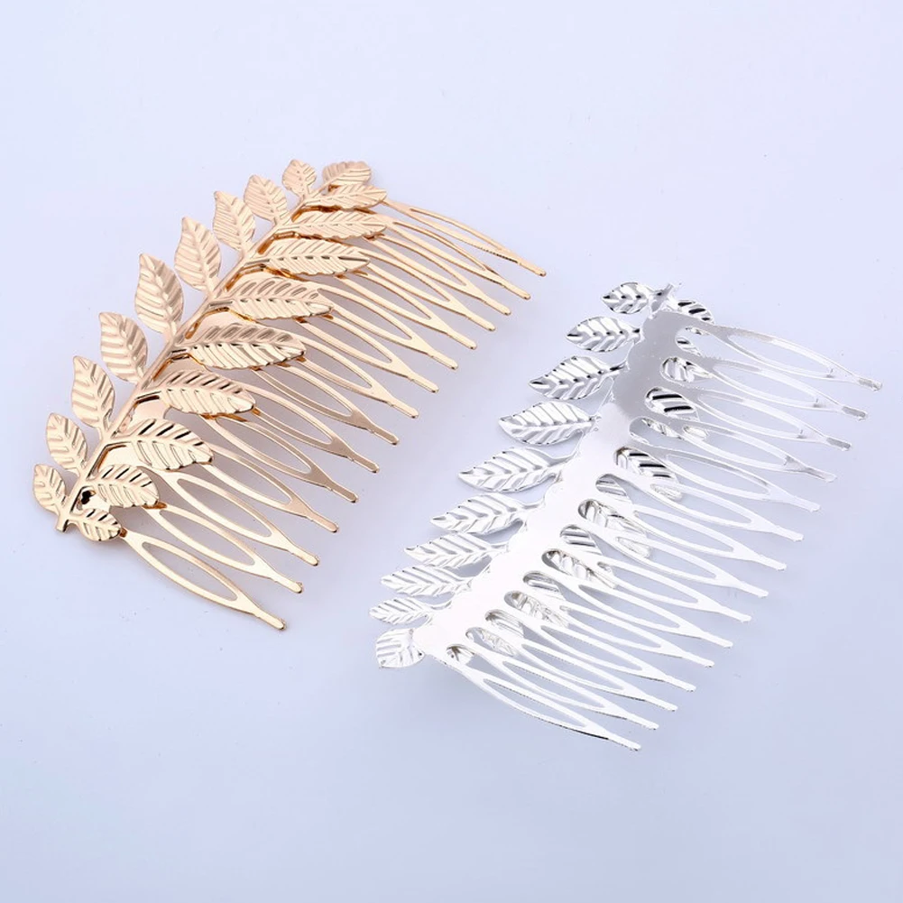 1PCS Luxury Flower Hair Clip Hair Combs Headdress Prom Bridal Wedding Hair Accessories Gold Leaves Hair Jewelry Hair Pins