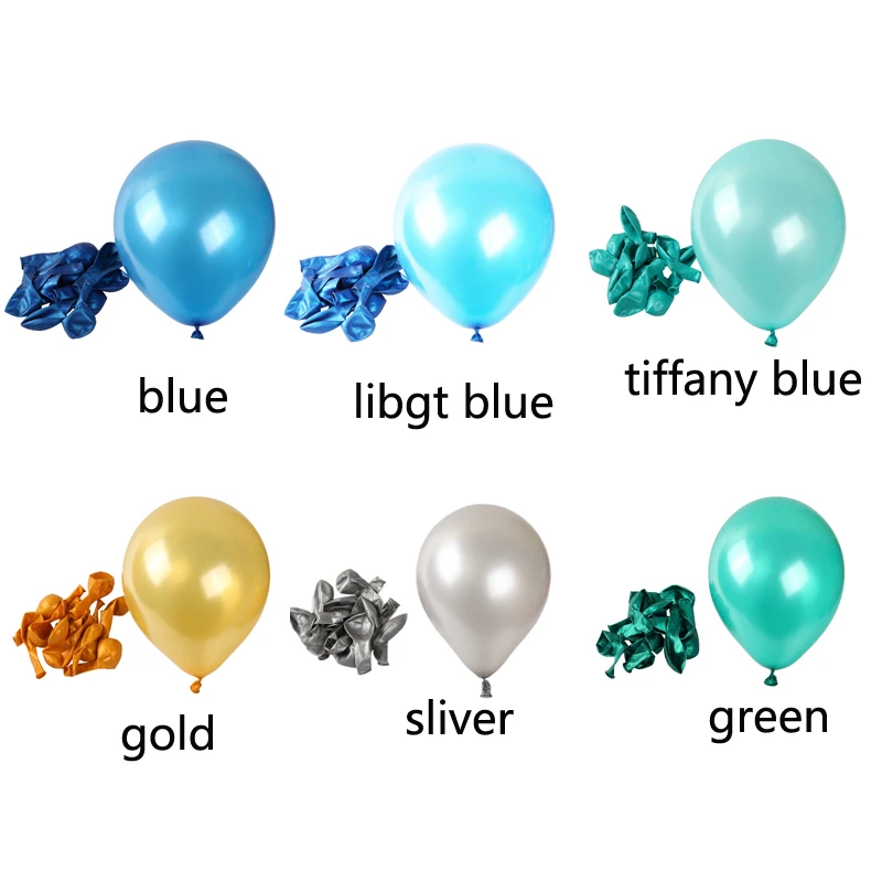 10 pz/lotto bianco blue Pearl Latex Balloon Air Palle Per Bambini Festa di Compleanno Palloncini decorazione della festa nuziale palloncino per