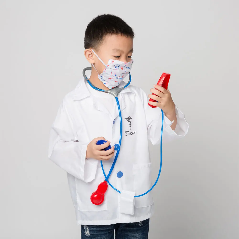 Umorden Kids Child Doctor Costume Cosplay Kindergarten Role Play House Kit for Boys Girls Halloween Party Dress Up Educational