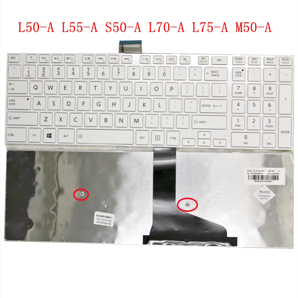 NEW US Original for Toshiba Satellite L50-A L70-A L75-A C70-A C75A S50-A M50-A S50D C50-A C55-A C50D-A Laptop keyboard English