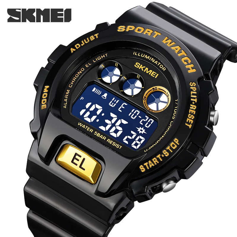 SKMEI New Sport Digital Men\'s Watches Fashion Waterproof Shockproof Juvenile Alarm Clock Electronic Wristwatch Relojio Masculino