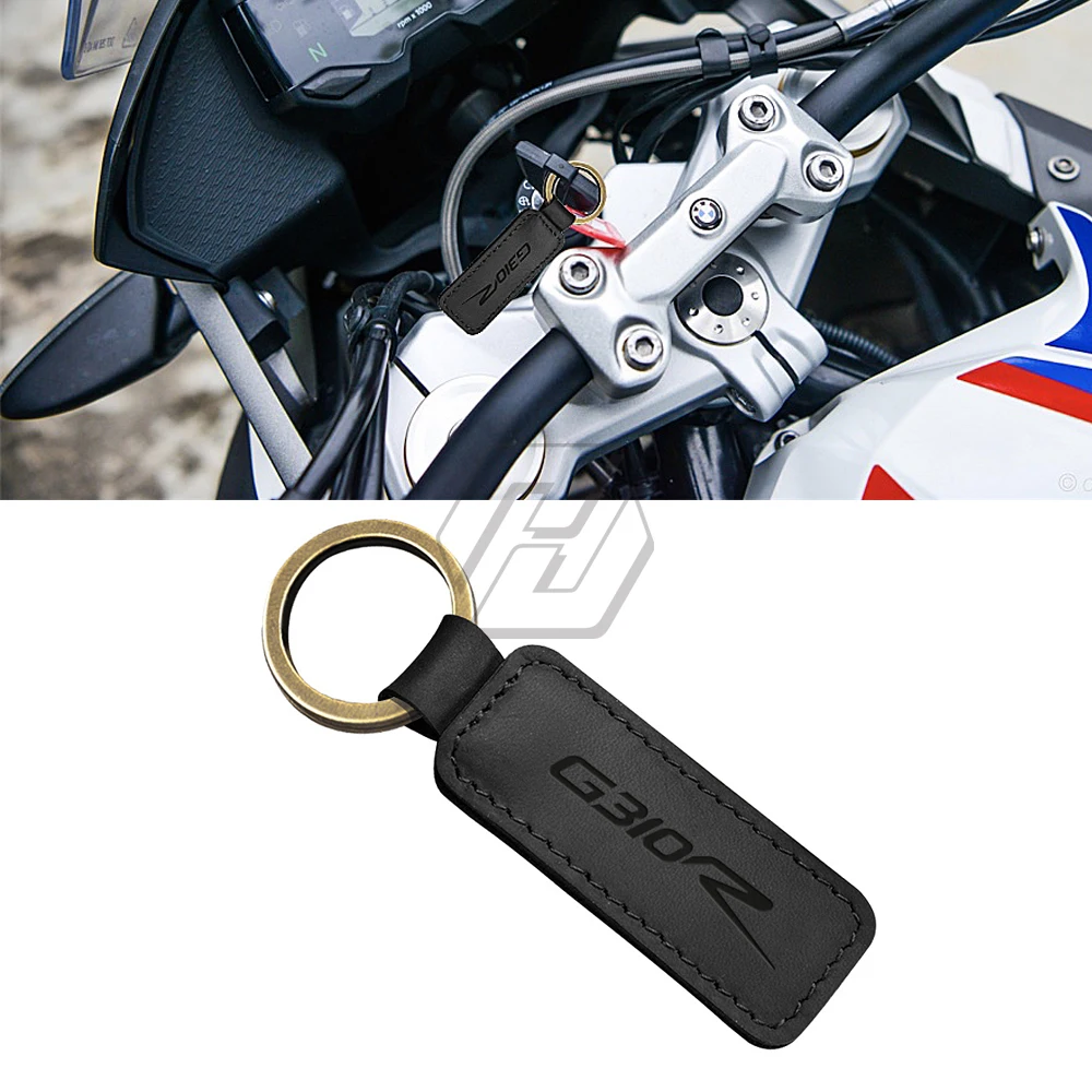 Motorcycle Keychain Cowhide Key Ring Case for BMW Motorrad G310R G310 Models