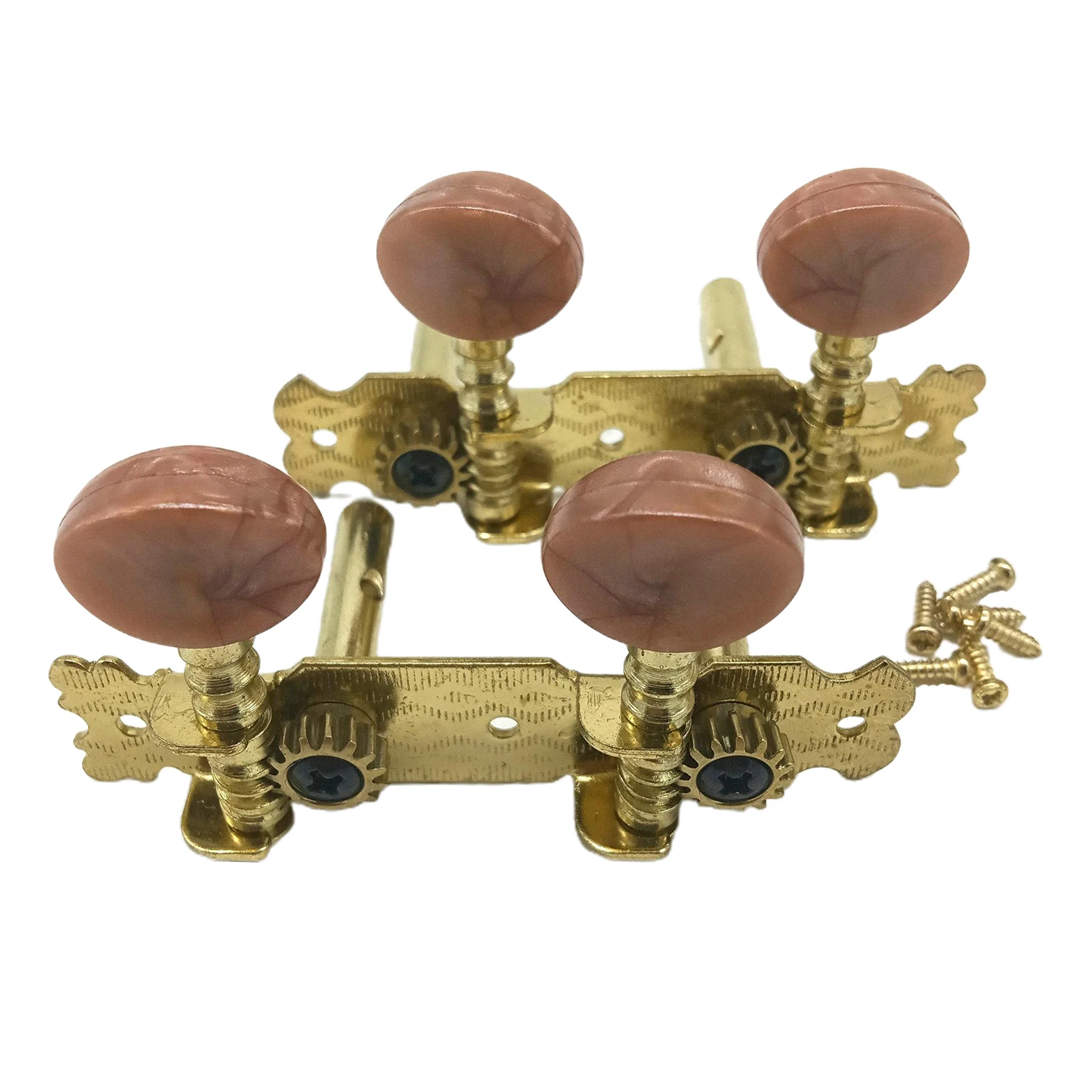 Guitar Tuning Keys - Classical 4 String Guitar Tuners Tuning Pegs Machine Heads for Mini Guitar Bass Ukulele, Golden