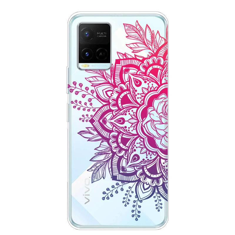 For Vivo Y33s V2109 Case TPU Silicone Soft Cartoon Clear Case for Vivo Y21 Y21s Y33s Phone Cover VivoY21 2021 Transparent Coque