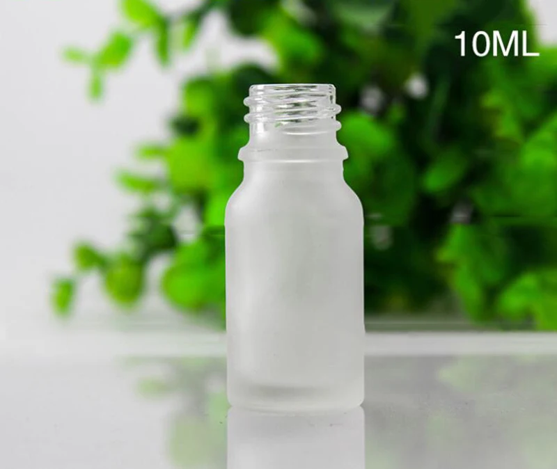 768pcs/lot 10ml Frosted Clear Glass Dropper Bottle Mini Sample Glass Essential Oil Bottles With Gold Silver Black Cap