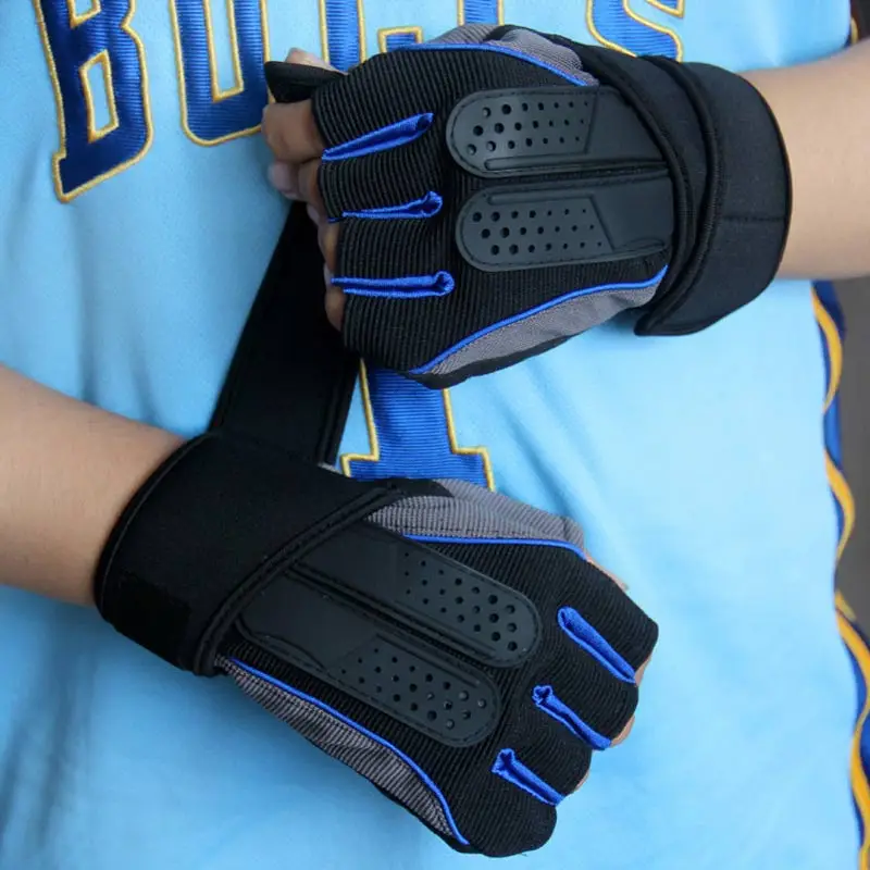 Anti Slip Bicycle Gloves Professional Fitness Weight Lifting Dumbbel Gloves Breathable Half Finger Workout Glove Unisex M/L/XL