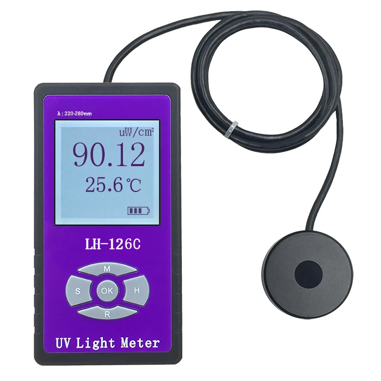 LH-126C Ultraviolet Radiation Meter 254nm Ultraviolet UVC Radiation Meter Germicidal Lamp Ultraviolet Light Tester