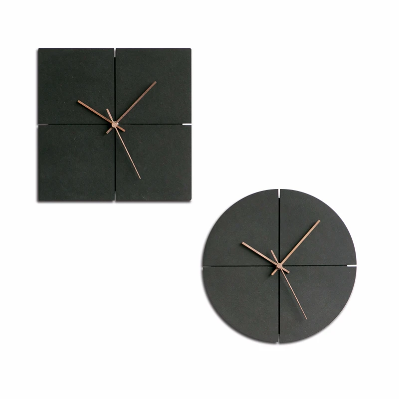 Circular concrete wall clock silicone mold living room bedroom hexagon cement clock mold plaster resin square wall clock mold