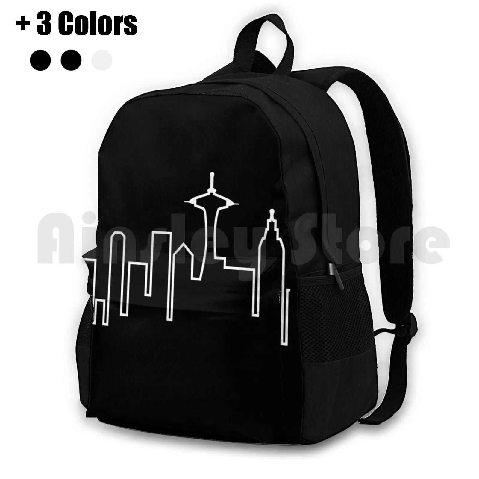 Seattle Skyline ( Frasier ) Outdoor Hiking Backpack Riding Climbing Sports Bag Cafe Nervosa Frasier Cafe Nervosa Sign Frasier