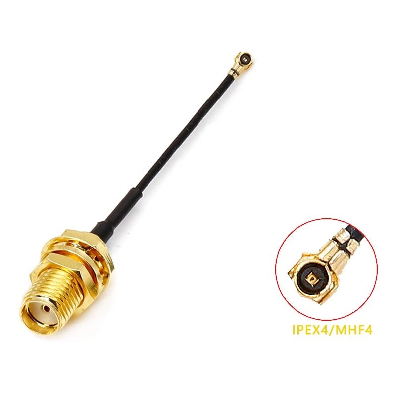 

SMA Female Jack Bulkhead to IPEX U.FL MHF4 RF Pigtail Jumper Cable for M.2 4G 5G Module WIFI Card Wireless Router 0.81mm Rocheuk