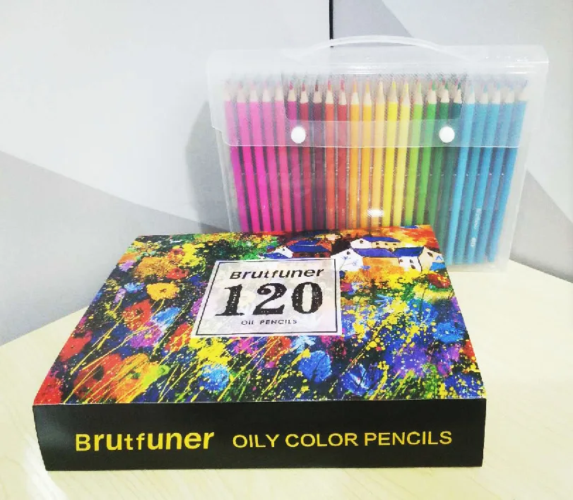 120 Warna/Kotak Pensil Warna Set Rainbow Pastel Pensil Menggambar untuk Siswa Mewarnai Sekolah Pensil Warna Krayon De Couleur