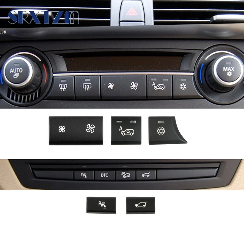 Dashboard Keys Rear Cover Trunk Switch Inner Cycle Button Venlitation Ac Air Conditioner Buttons For Bmw X5 X6 E70 E71