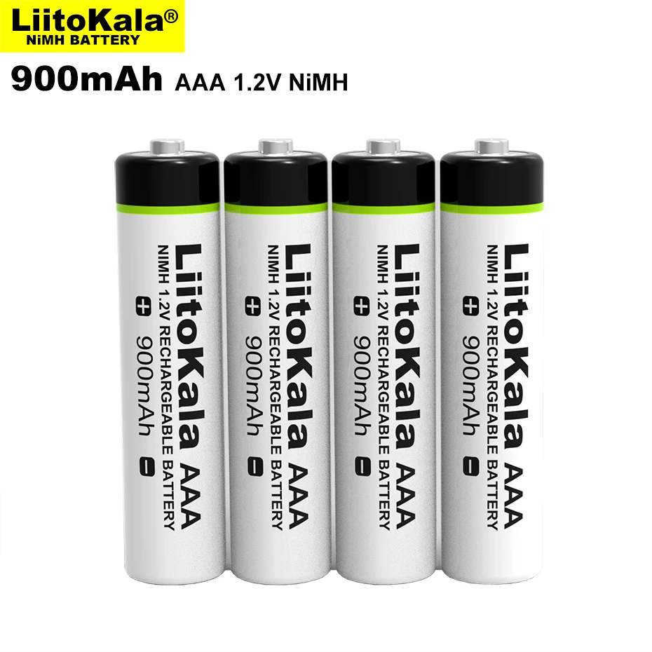 2-20PCS Original LiitoKala 1.2V AAA 900mAh NiMH Rechargeable Battery for Flashlight, Toys,Remote control