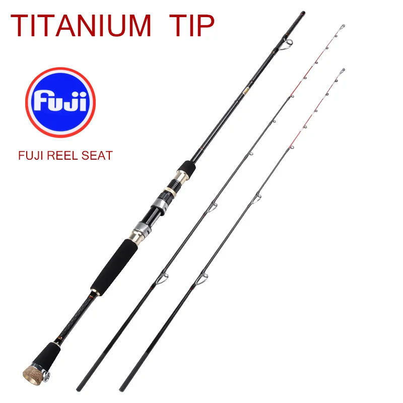 Seekbass Cuttlefish Fishing Rod Super Light Saltwater Squid Boat Fishing Sensitive Light Jigging Rod 2 Titanium Tips