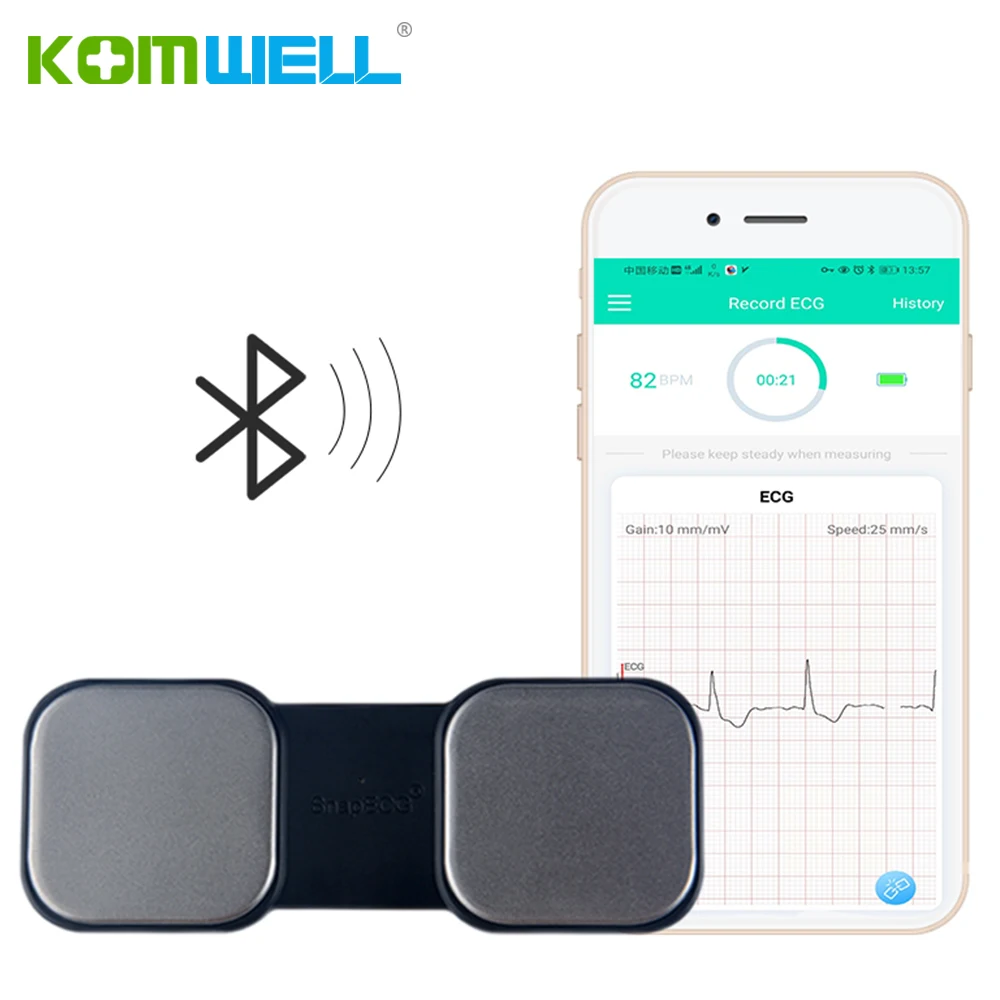 ECG Monitor Wearable Chest Strap Bluetooth Heart Health EKG Tracker Free App Portable Handheld Recording