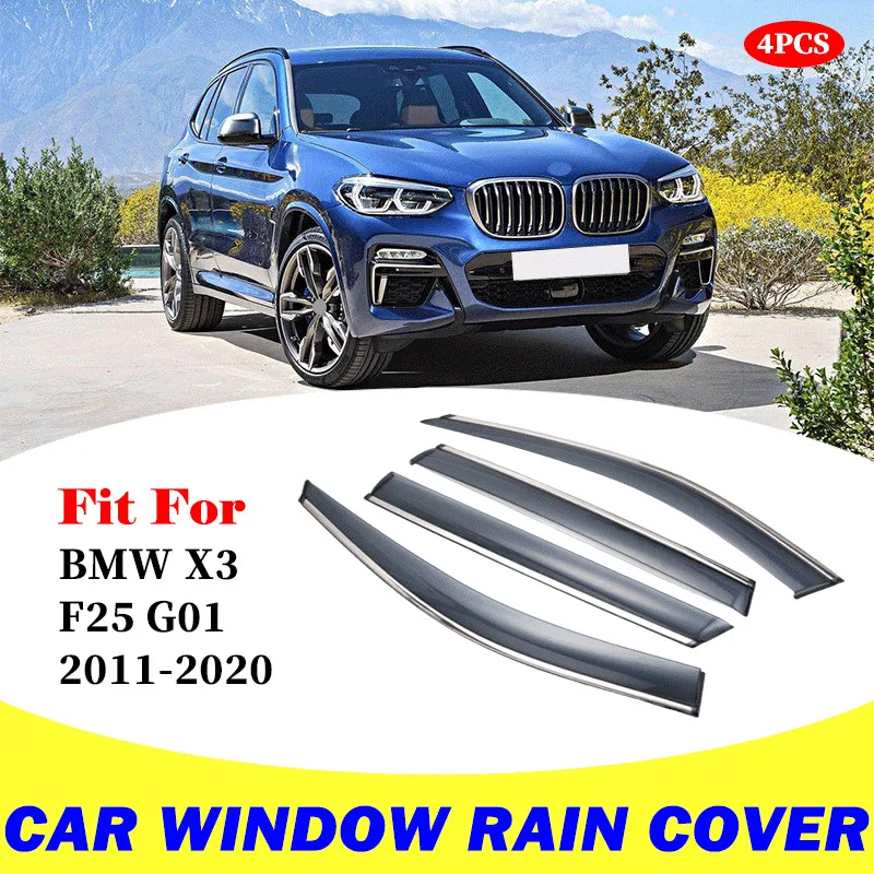 

For BMW X3 F25 G01 window visor car rain shield deflectors awning trim cover exterior car-styling accessories 2011-2020