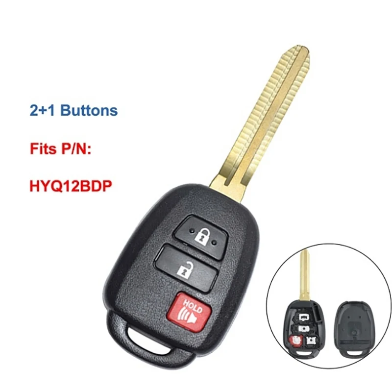 

CN007192 3 Buttons Remote Head Key For Toyota RAV4 Tacoma 314MHz H Chip FCC HYQ12BDP Key BladeTOY43