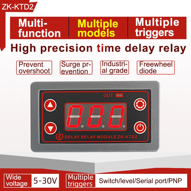 DC 5–30 V Zeitverzögerungsrelais 5 V 12 V 24 V High- und Low-Level-Triggerschalter Zyklus-Timing-Verzögerungsrelaismodul TTL Serielle Kommunikation