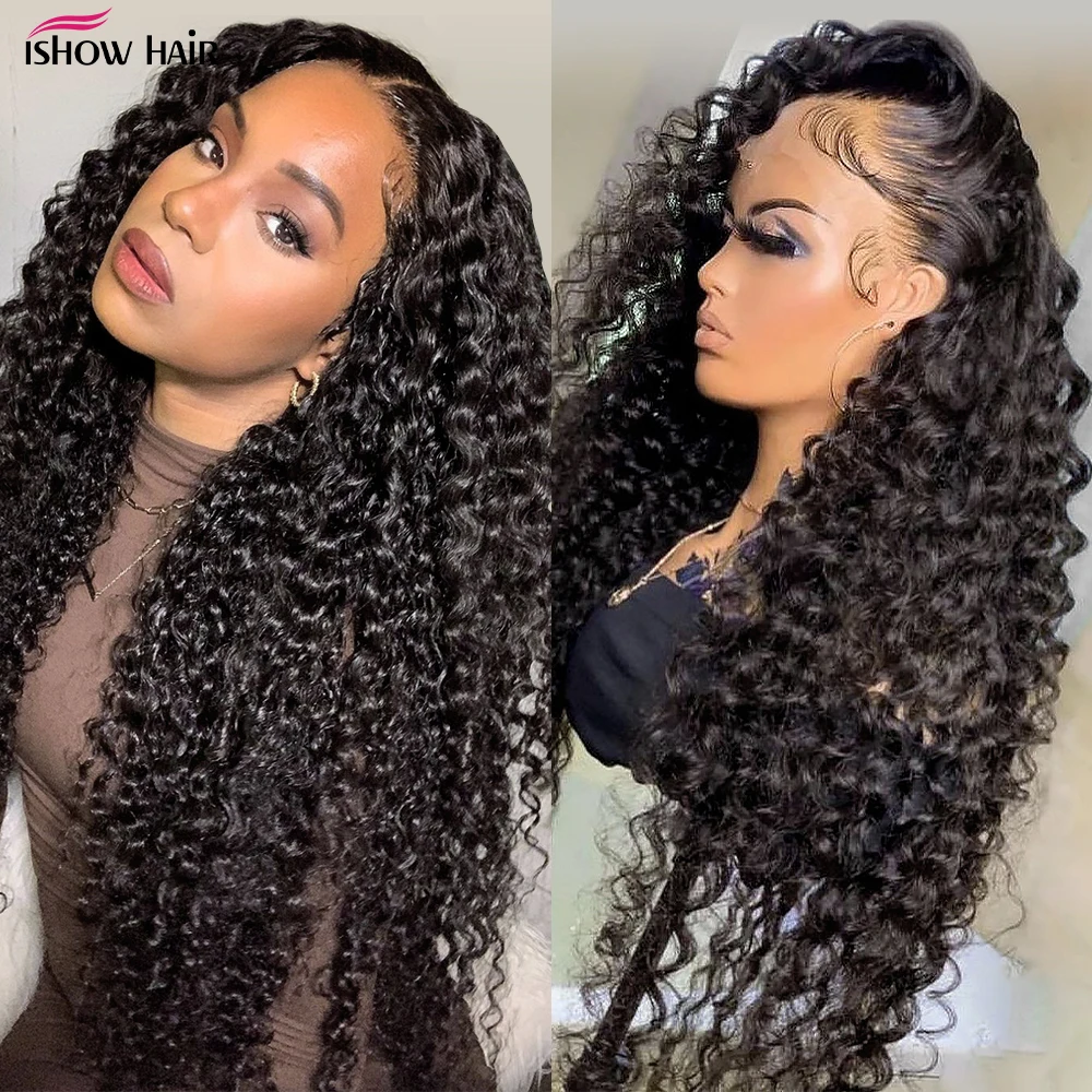 30 inch Kinky Curly Lace Front Human Hair Wigs 13x4 Lace Front Human Hair Wigs For Black Women Kinky Curly Lace Front Wig