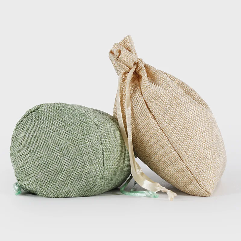 New Multiple size Round bottom Natural Resuable Jute Linen Drawstring bags Pouch Packaging Gift Bag Jewelry Christmas Bag