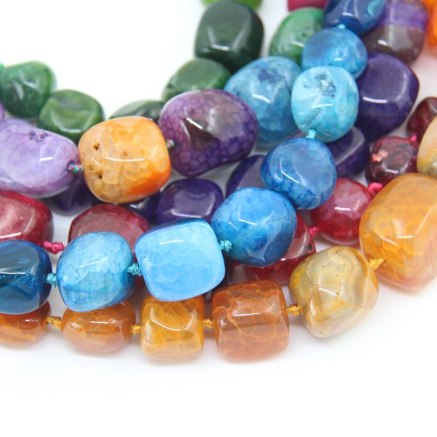 Natural Agates Graduate Nugget,Mix Colour Freeform Cut Dragon Vein Onxy, For Pendant Necklaces Bracelet Earring Jewelry Mak