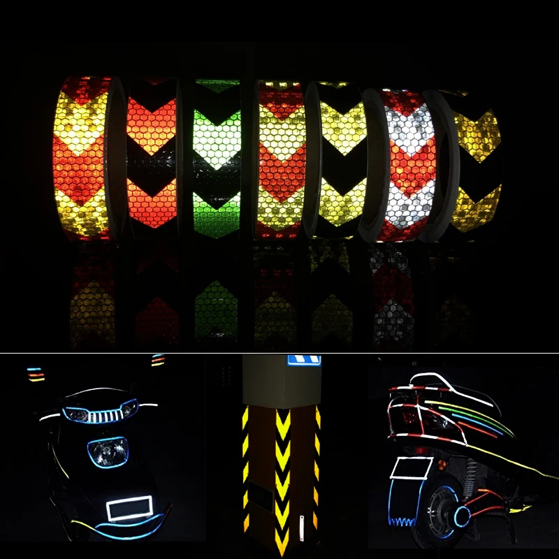 Car Reflective Tape Decoration Stickers Car Warning Safety Reflectante Tape Film Auto Reflector Sticker for Car Styling