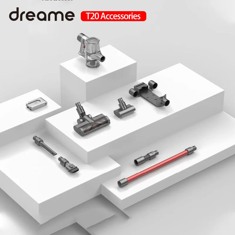 Dreame T20 accessories filter:Smart brush,Battery package,Estension Rod,All terrain brush,Motor assembly,Dreame V11:Screen board