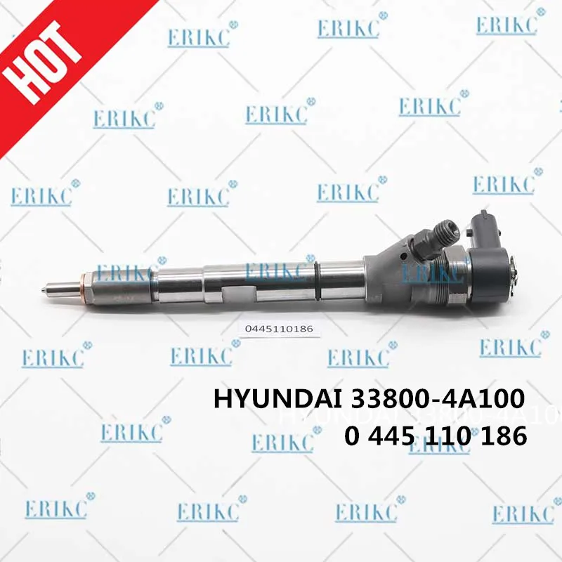 

ERIKC 0445110186 Common Rail Injector Assembly 0 445 110 186 Diesel Fuel Injektor Nozzle Sprayer 0445 110 186 for HYUNDAI KIA