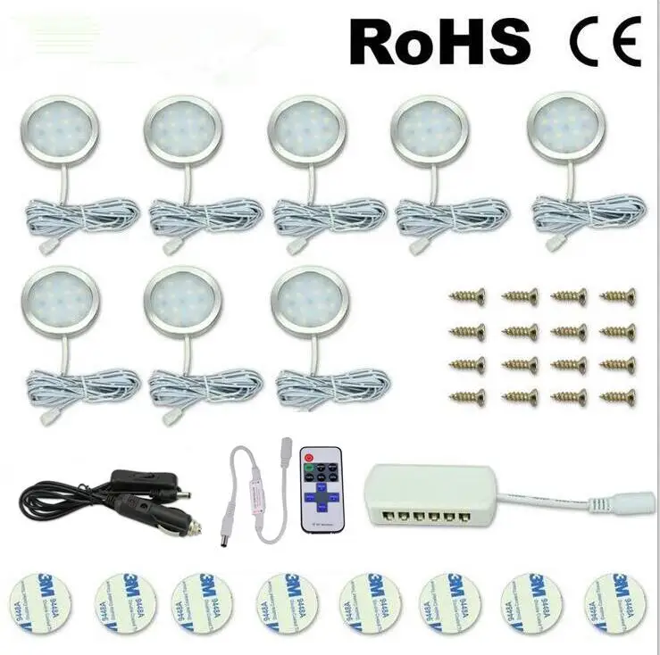 3/4/6/8PCS 12V 1W/2W.2.5W Dimmable  LED Down Light Cabin Ceiling Lamp Caravan Camper Car RV Light