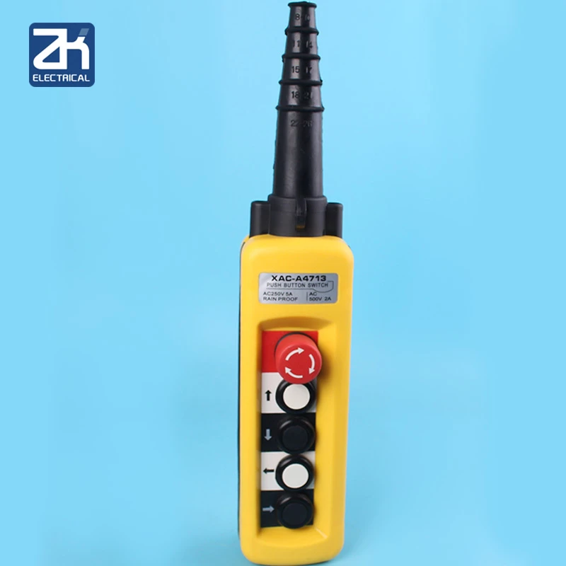 XAC-A4713 Motor-driven Gourd Lifting Button Control Switch Single Speed Crane Driving Remote Control Handle Rain-proof Type