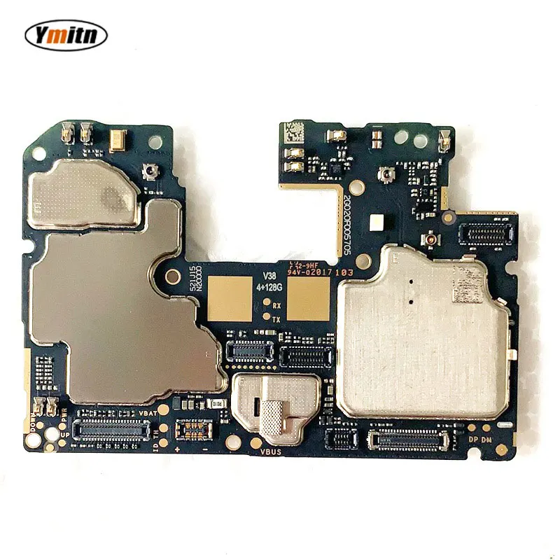 Ymitn Panel Mainboard For Xiaomi RedMi Note 9 Note9 4G Motherboard unlocked with chips Circuits flex Cable