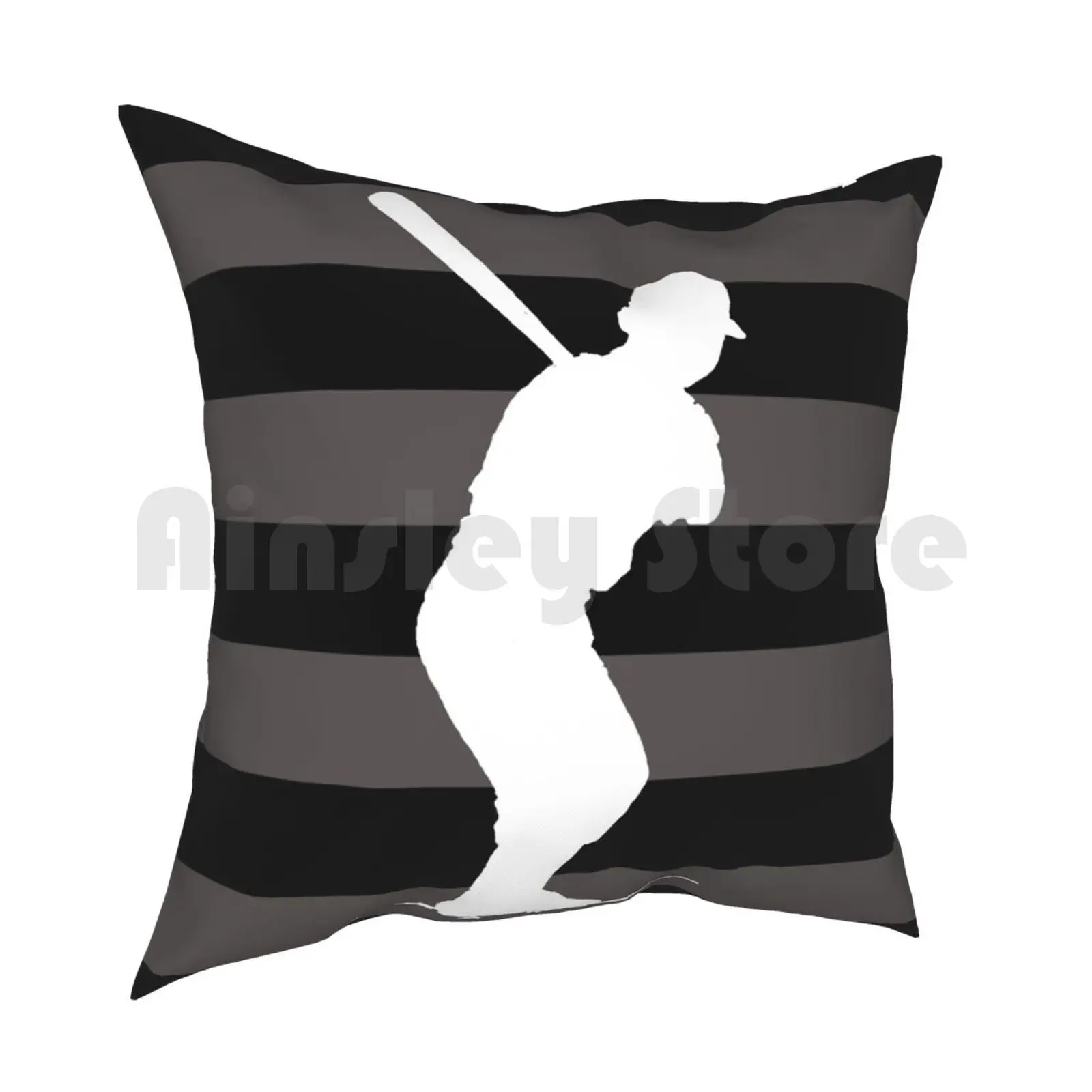 Baseball Batter Pillow Case Printed Home Soft Throw Pillow Baseball Batter Hitter Ball Games Game Games Sports Sports