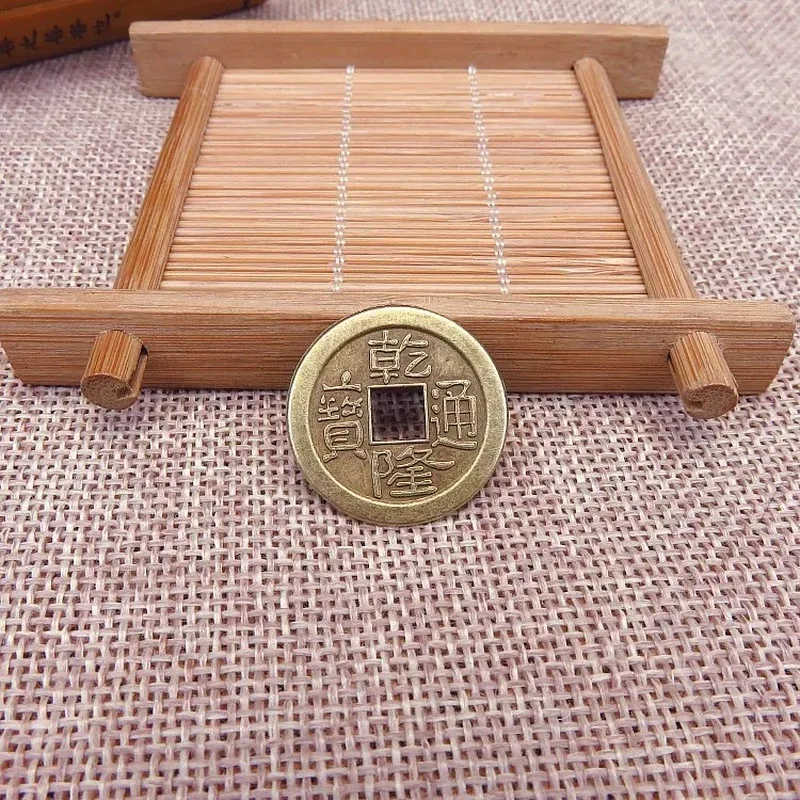 10pcs/lot Feng Shui metal coin Money LUCKY Fortune Wealth Chinese emperor Coin Home Office Decoration Tabletop Ornaments Gifts