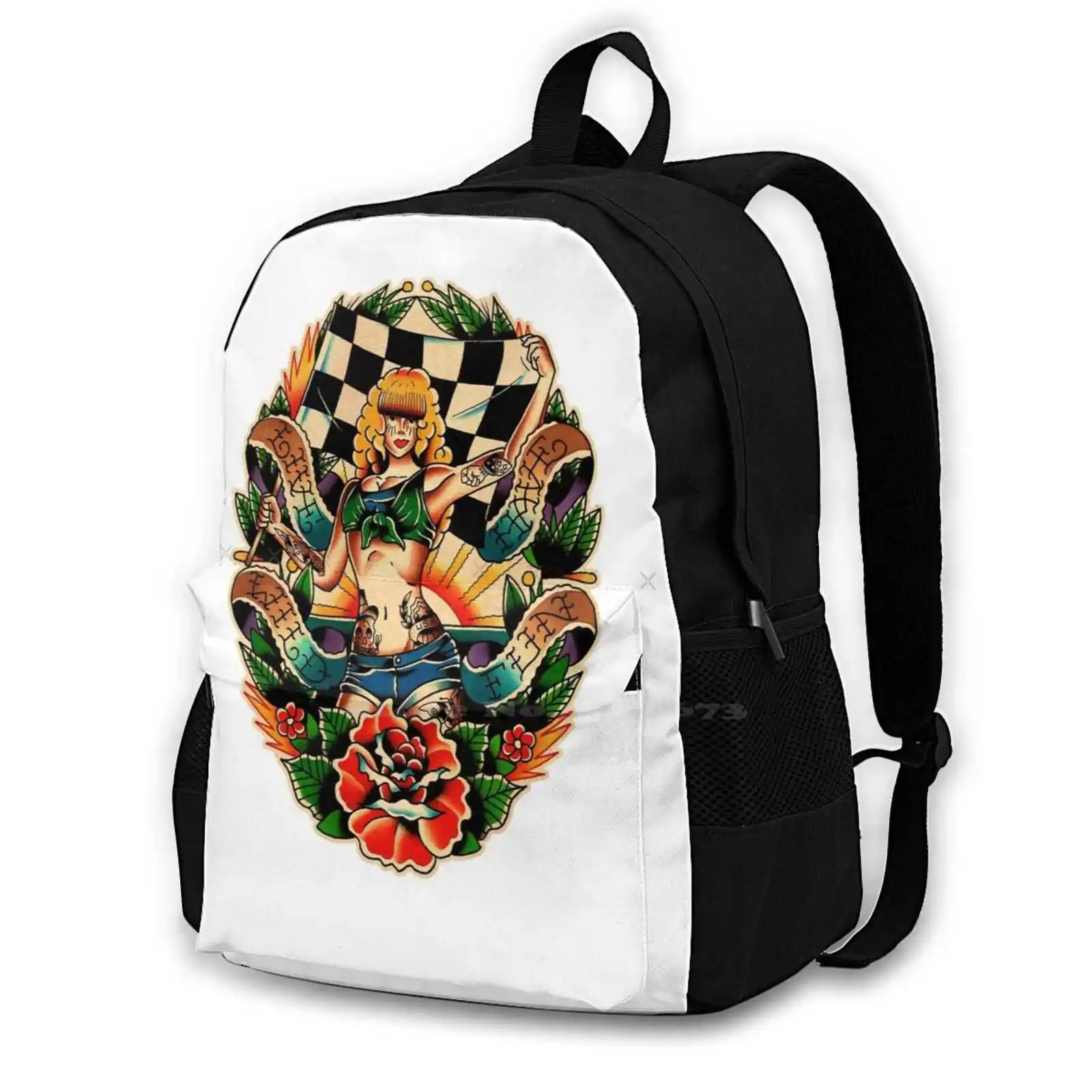 

Live Wild Pattern Design Laptop Travel School Bags Kkb Kustomkulture Kulturakustom Bobber Caferacer Hotrod Rathod Handmade