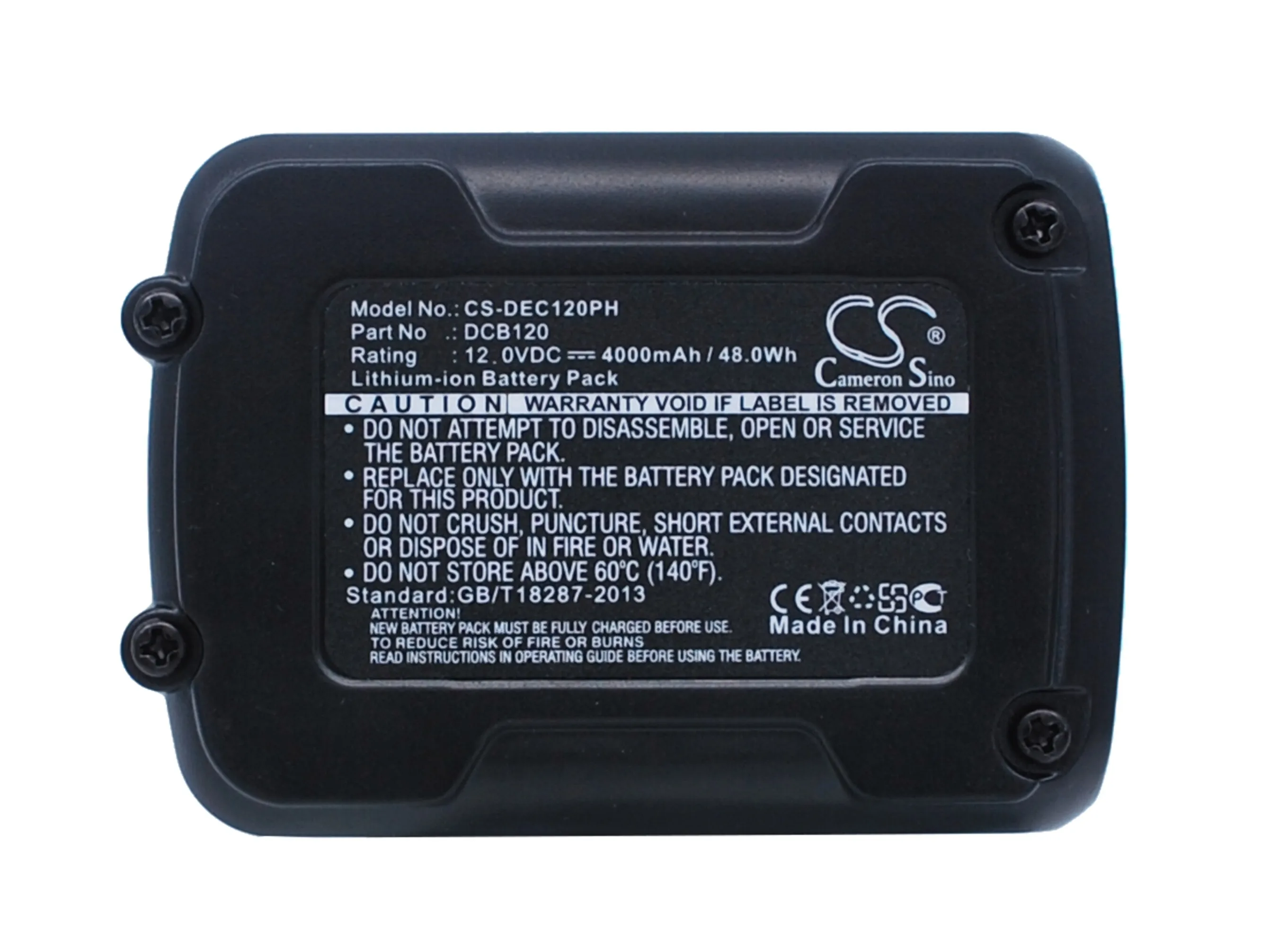 Cameron Sino Battery for Dewalt DCB120 DCB121 DCB123 DCB125 DCB127 fits Dewalt DCF815 F610 F815N Power Tools Replacement battery