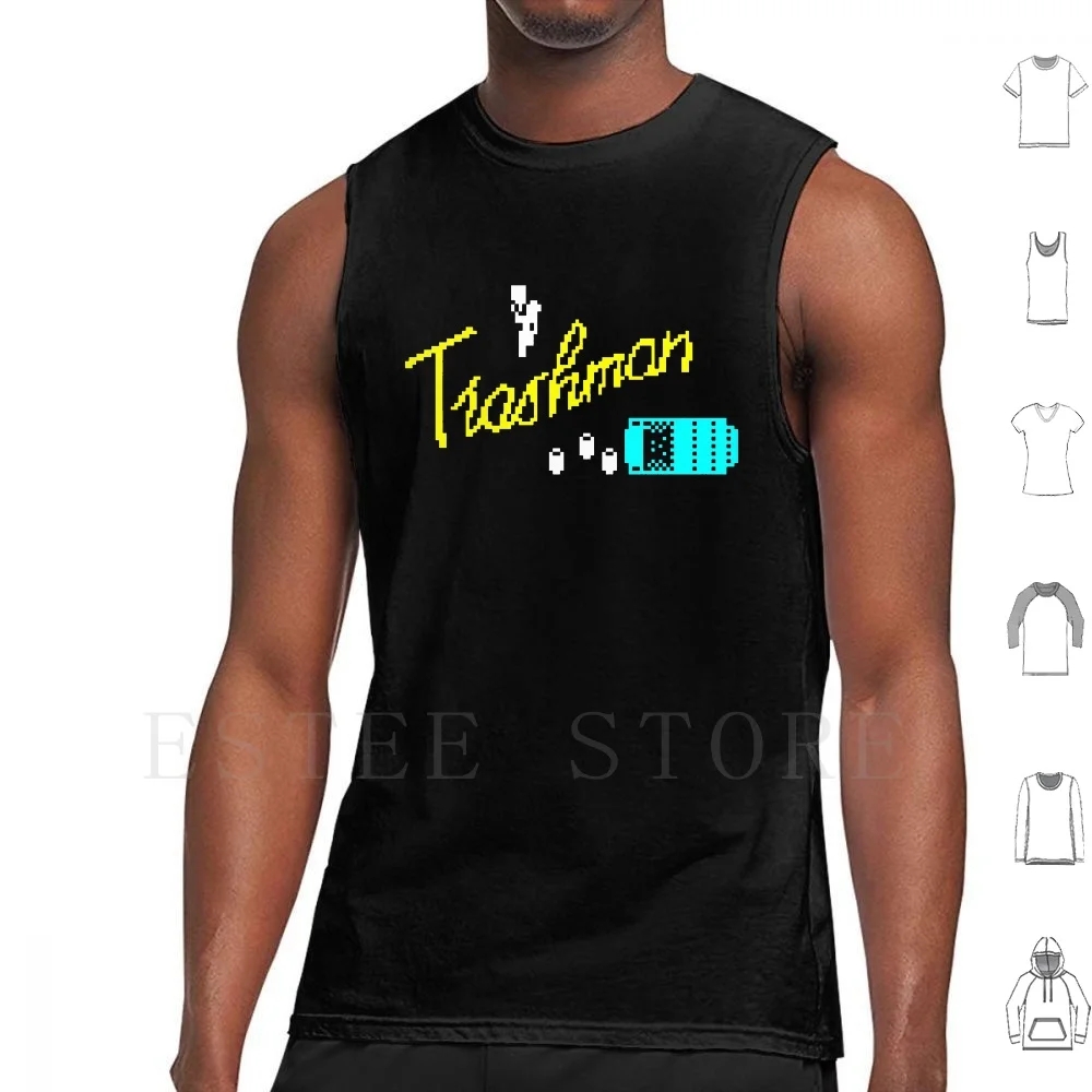 Trashman Tank Tops Vest Sleeveless Zx Spectrum Retro Pixel Game Computer Video Trash Man Rubbish Garbage Truck Bin