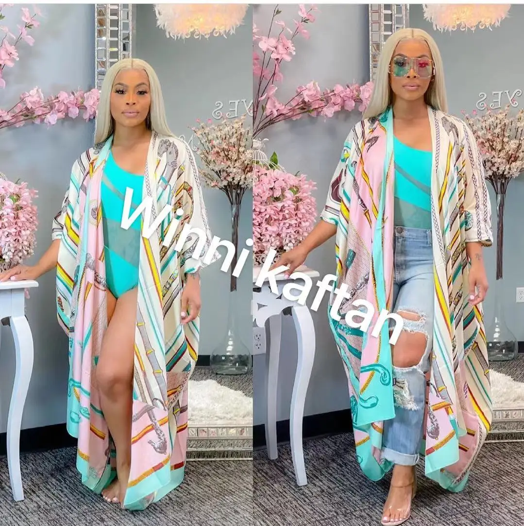 Plus Size Malaysia Summer Muslim Women Kimono For Holiday Traditional Kaftan Abaya Clothes Middle East Beach Party KImono