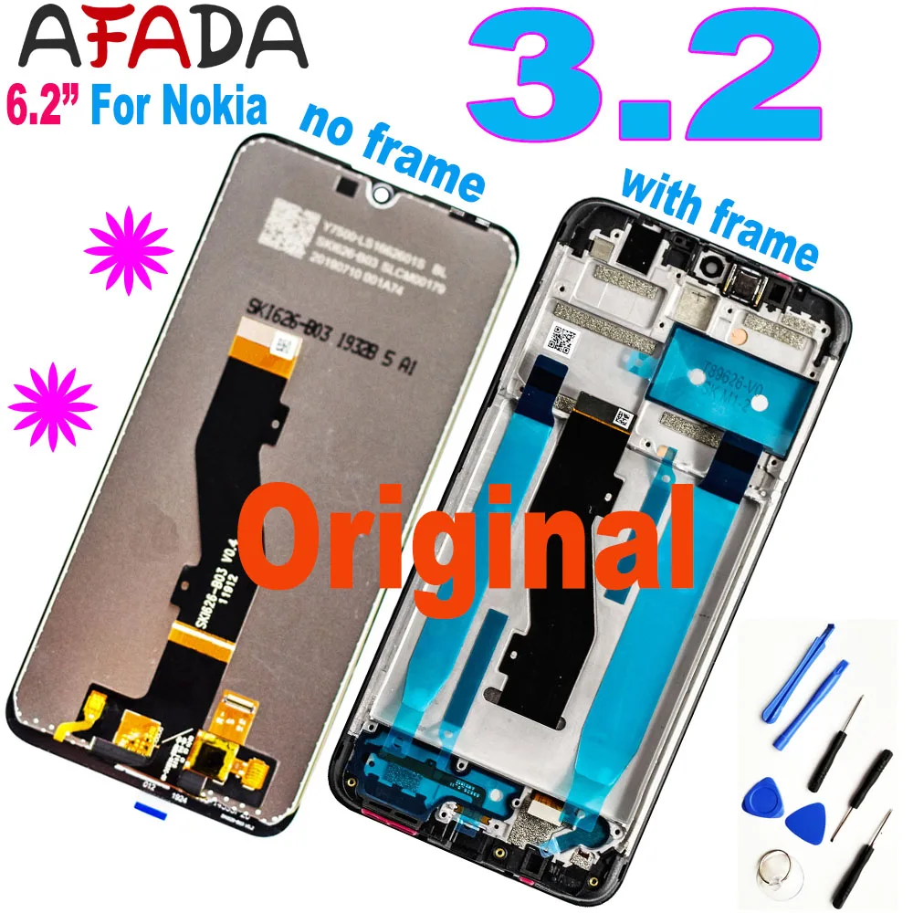 6.2'' For Nokia 3.2 TA-1156 TA-1159 TA-1164 LCD Display Touch Screen Digitizer Assembly LCD Replacement for Nokia 3.2 LCD