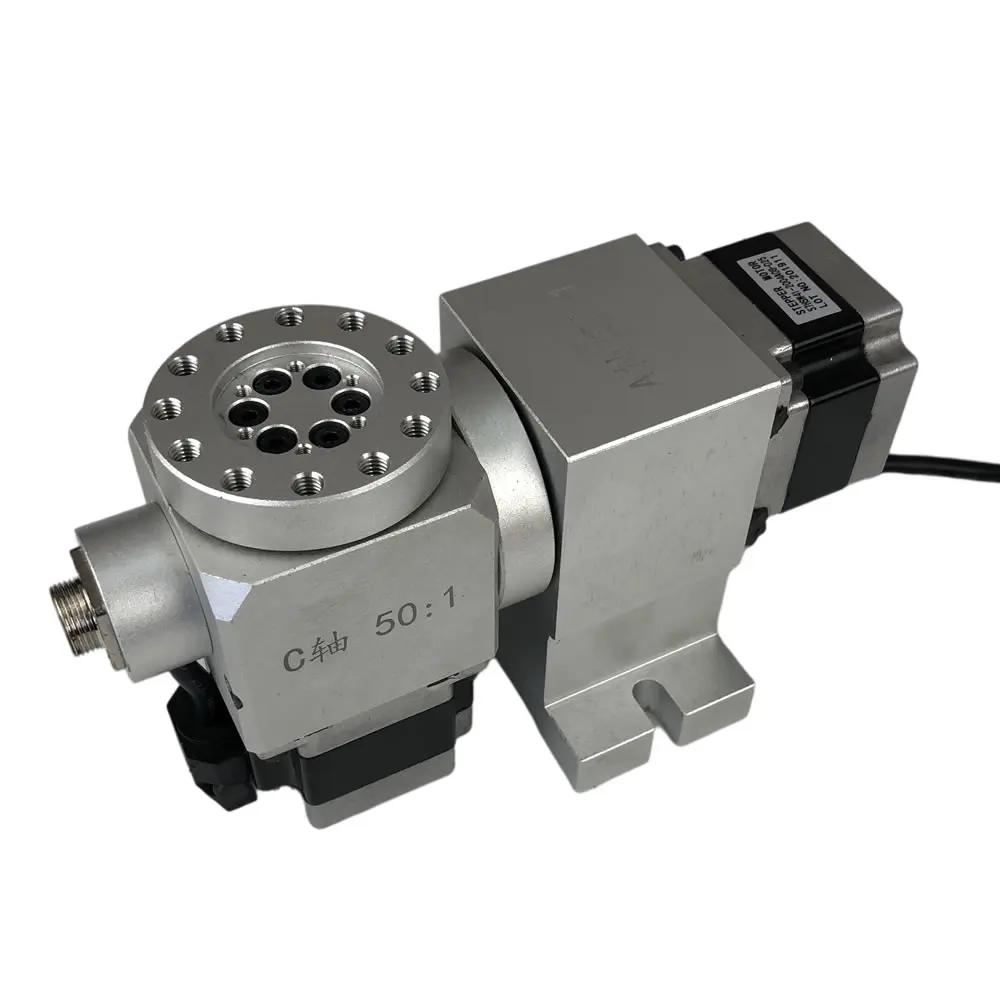 Harmonic Drive Reducer CNC 4th 5th A B Rotary Axis Speed Reducing Ratio 50:1 5 Axis NEMA23 Stepper Motor for CNC Milling Machine