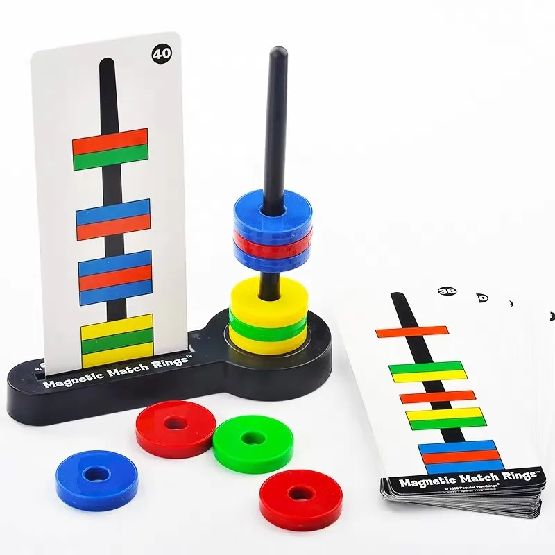 Magnetic Match Rings Sience Experiment Teaching Tool Children Magnetic Toy