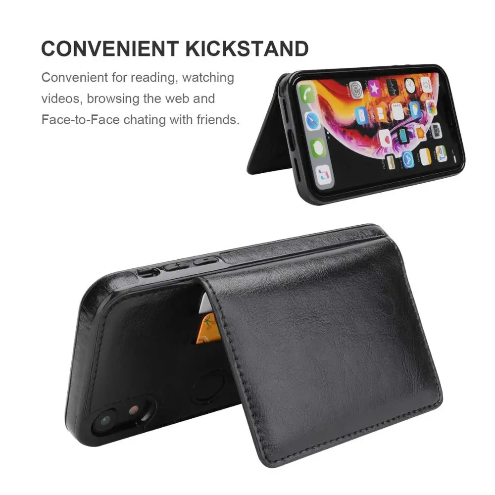 Retro PU Leather Phone Case for iPhone 13 12 11 Pro X XS Max XR 8 7 6 6s Plus Case Multi Card Holders Cover