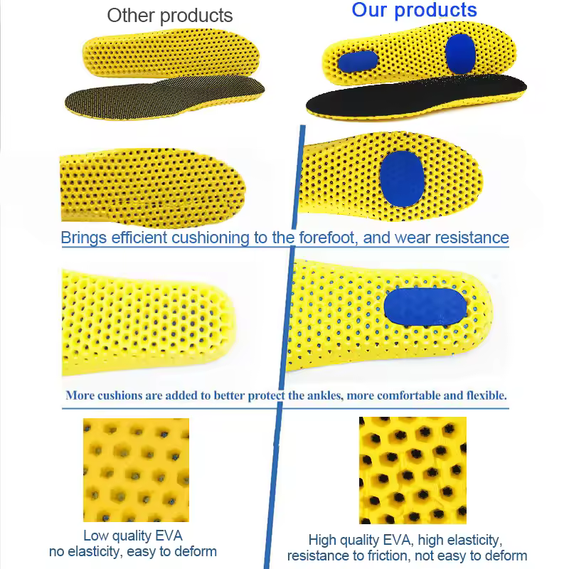 Memory Foam Insoles For Shoes Sole Mesh Deodorant Breathable Cushion Running Insoles For Feet Man Women Orthopedic Insoles - Image 5